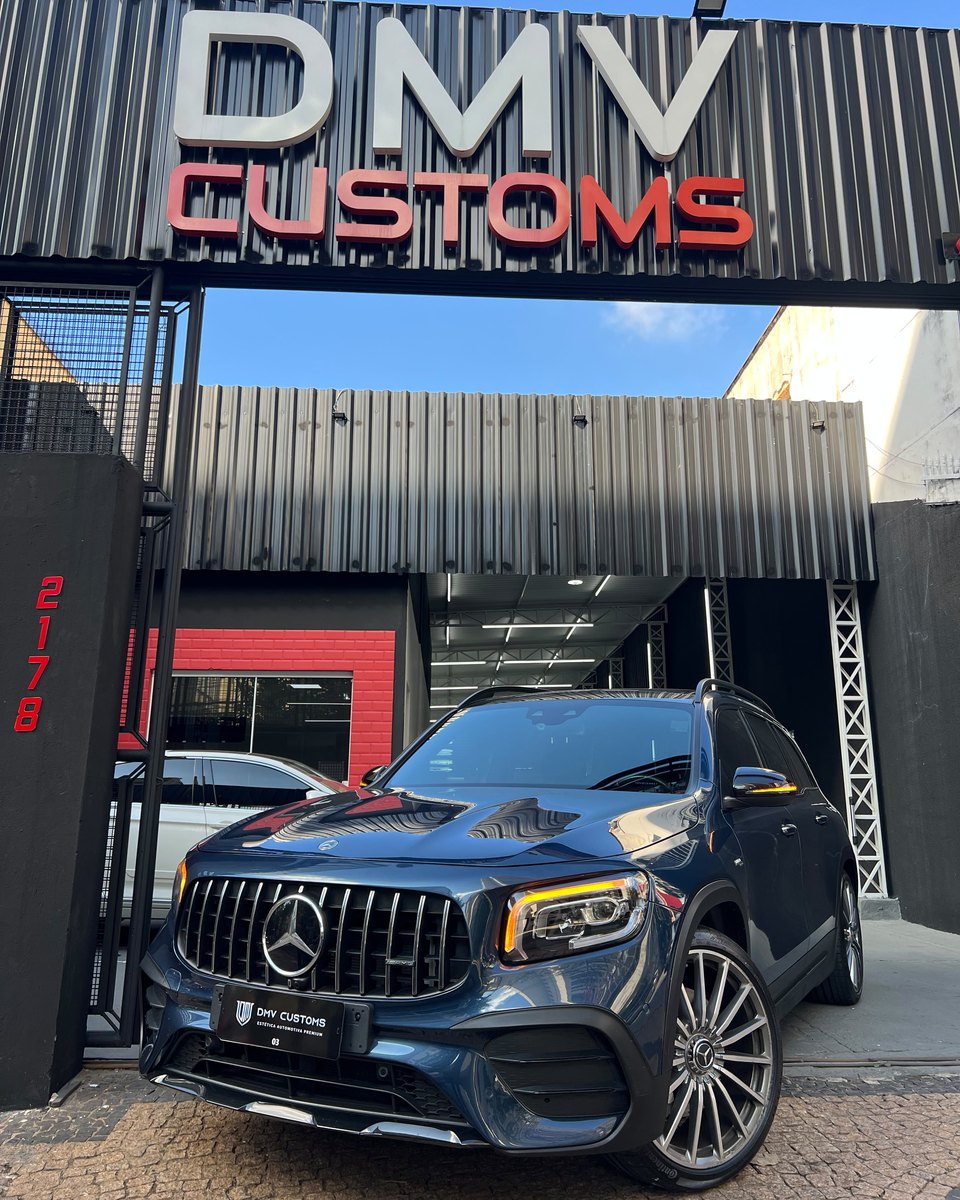Mercedes-AMG GLB azul — estética automotiva premium DMV Customs Campinas
